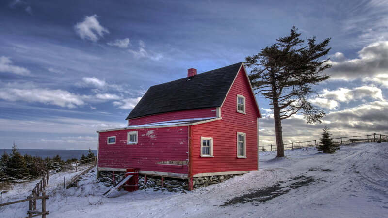 Red House on Snowy Hill — Dramatic