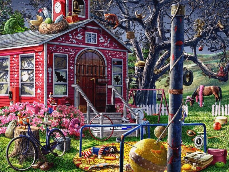 Red House with Garden — Whimsical