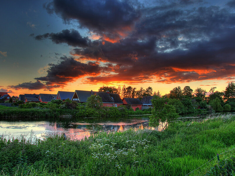 Red Houses by River