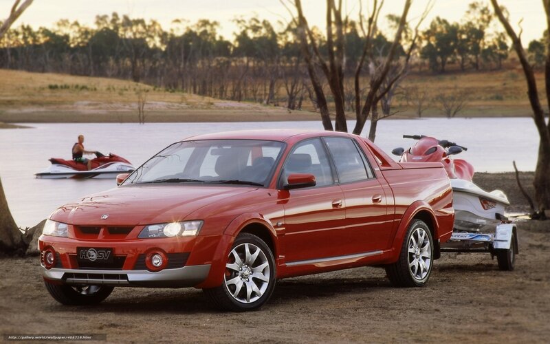 Red HSV utility truck