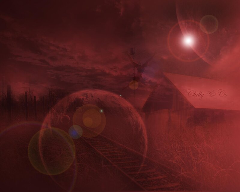 Red-hued dreamy landscape