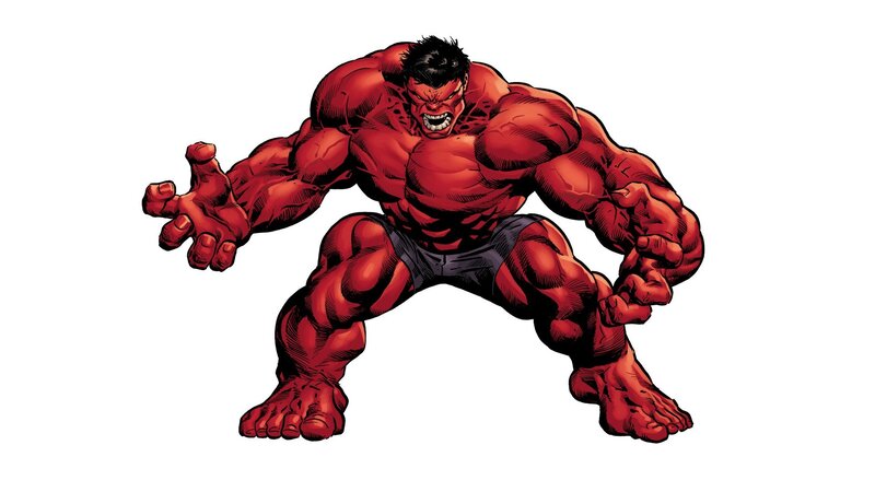 Red Hulk Character — Aggressive, Comic, Muscular
