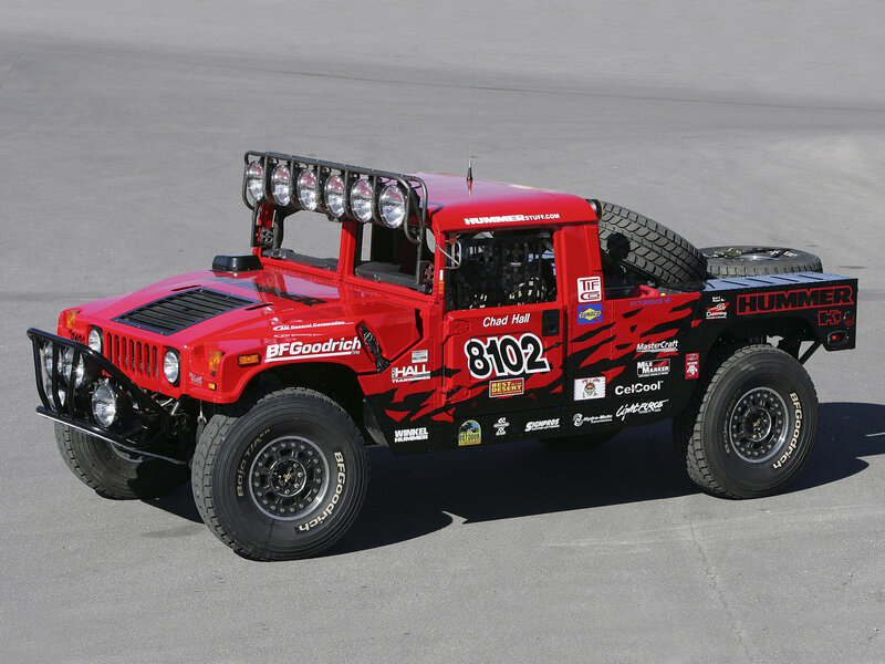 Red Hummer H1 Race Truck