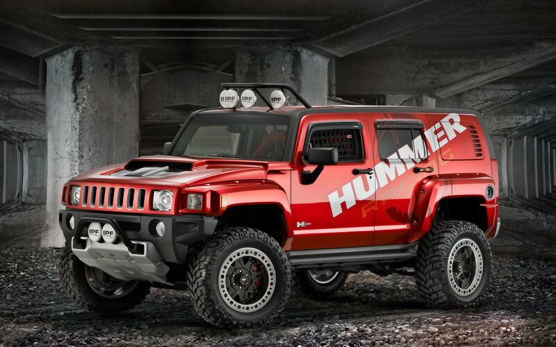 Red Hummer H3 Race Truck