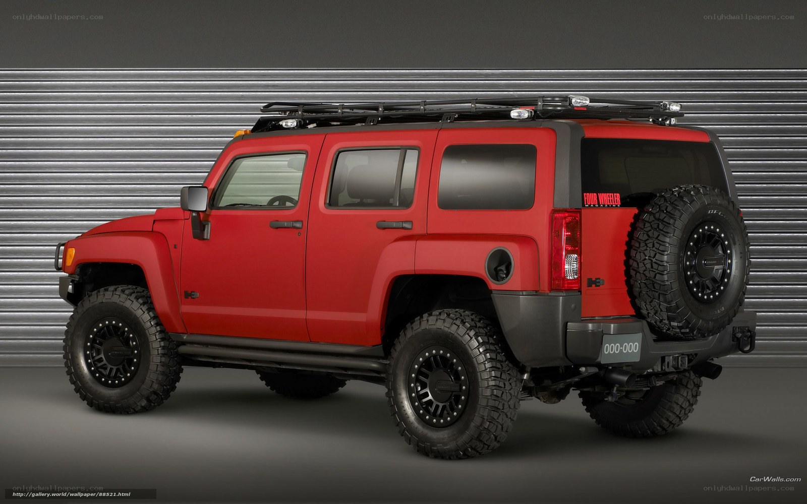 red hummer h3 suv