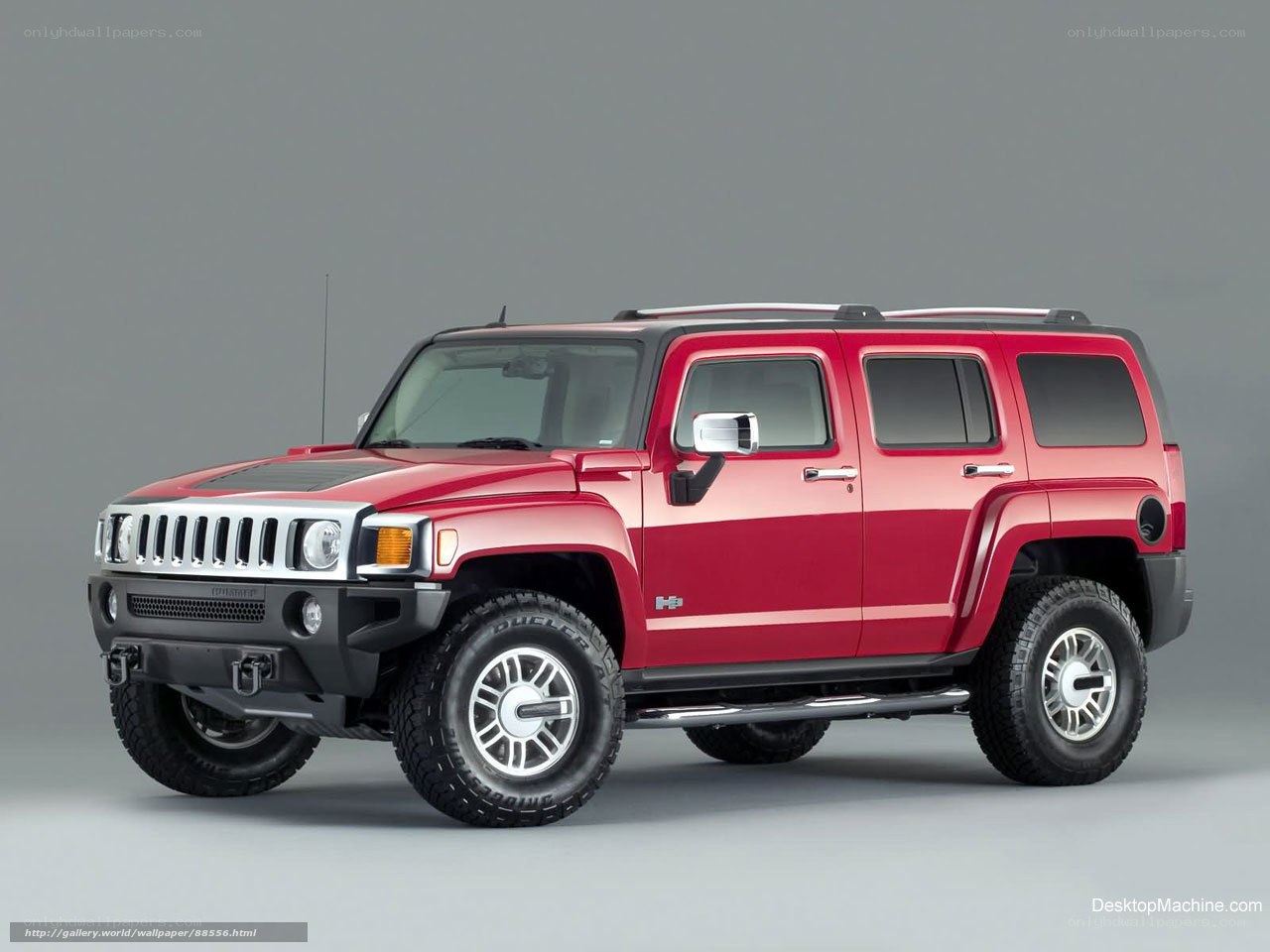 Red Hummer H3 SUV