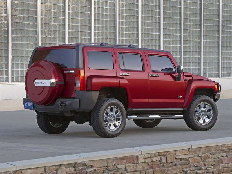 Red Hummer H3 Suv — Neutral, Afternoon