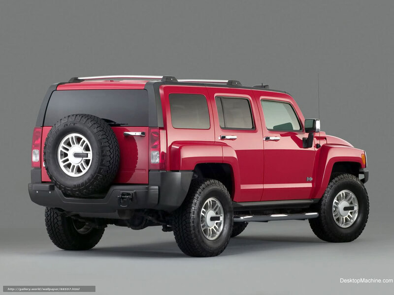 Red Hummer H3 Suv — Neutral, Photograph
