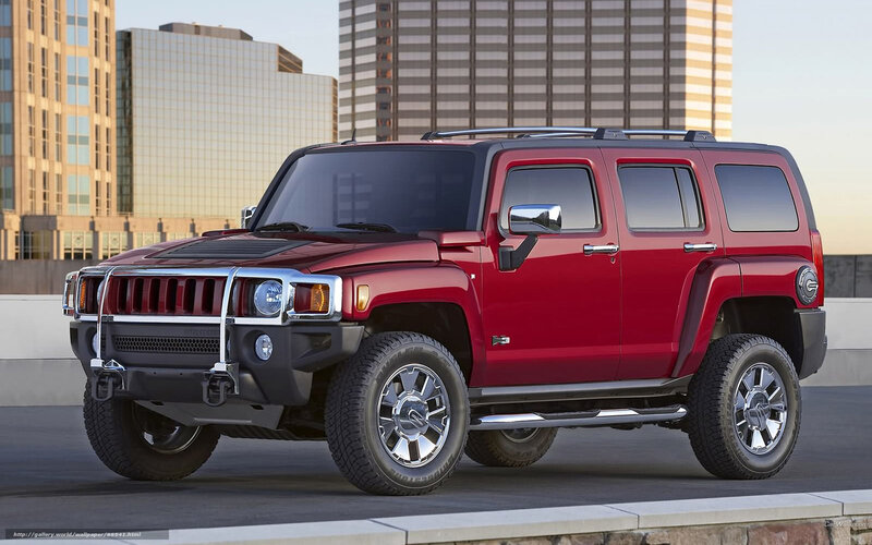 Red Hummer H3 Suv — Urban