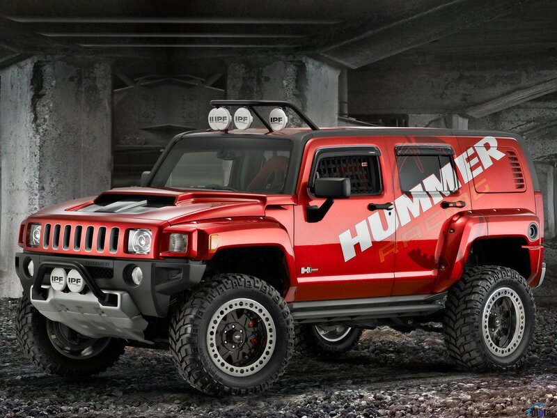 Red Hummer H3 Vehicle