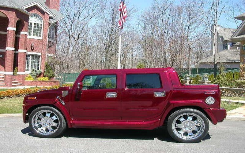 Red Hummer Pickup Truck
