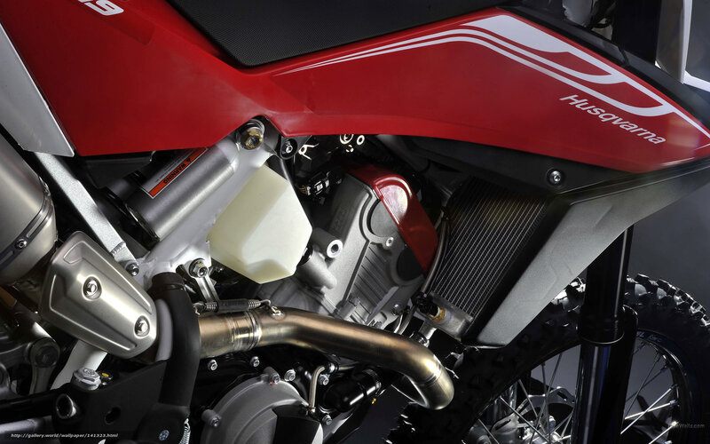 Red Husqvarna Motorcycle
