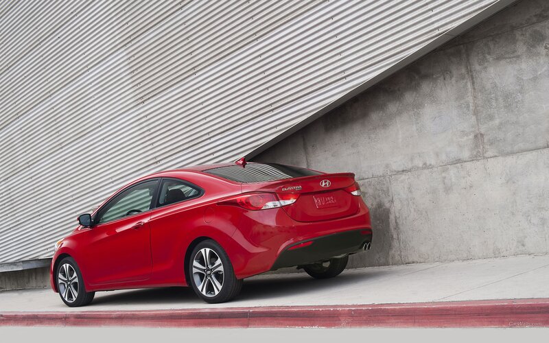 Red Hyundai Elantra Coupe