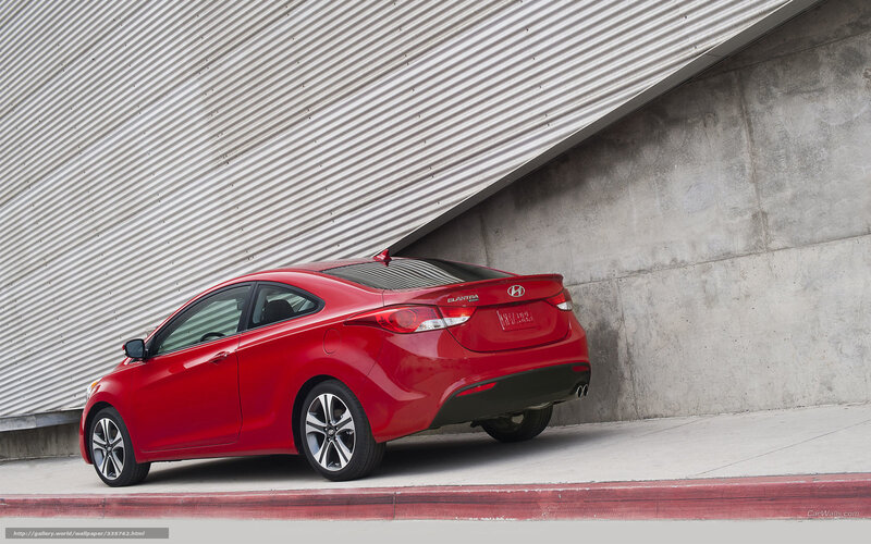 Red Hyundai Elantra Coupe