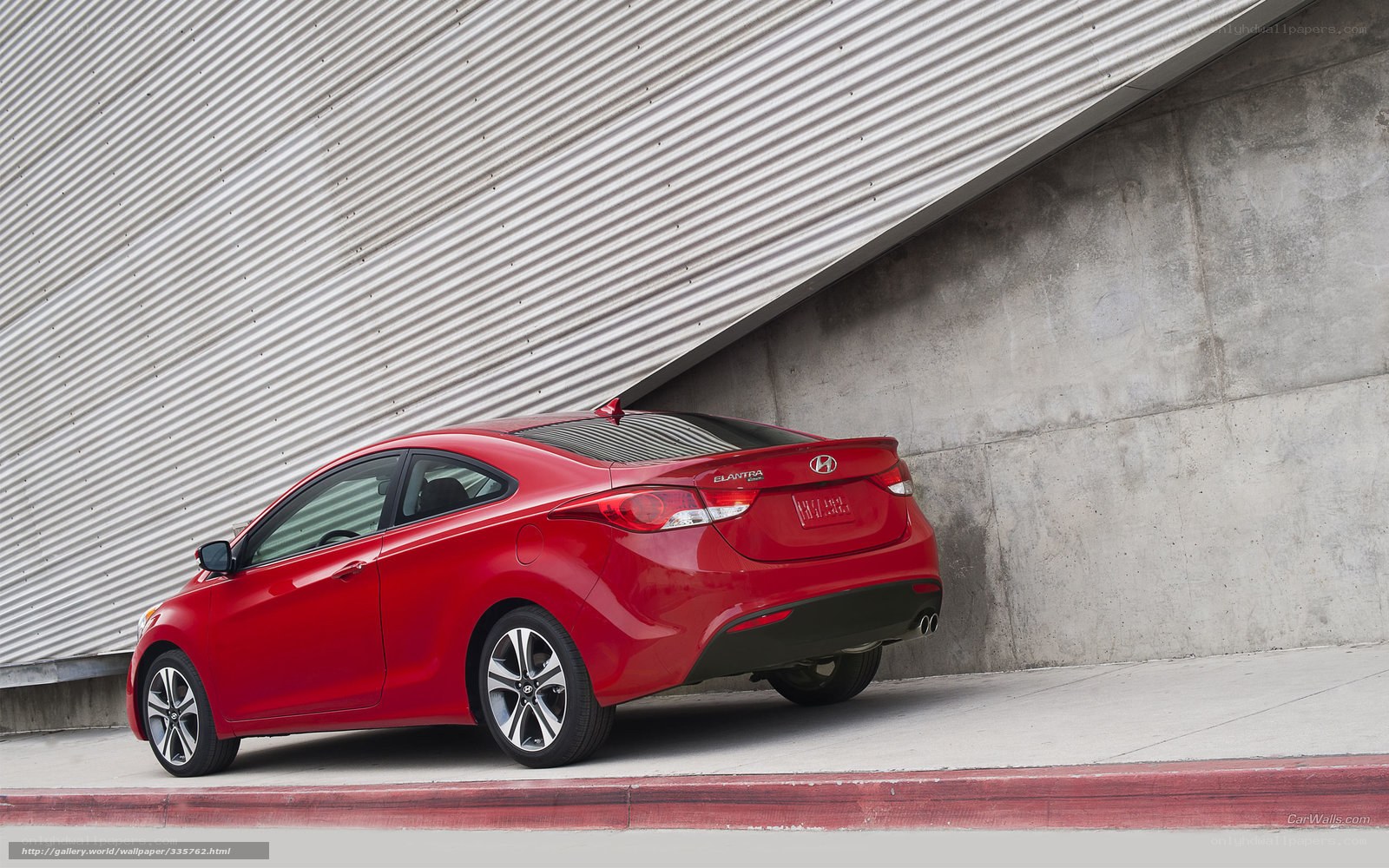 Red Hyundai Elantra Coupe