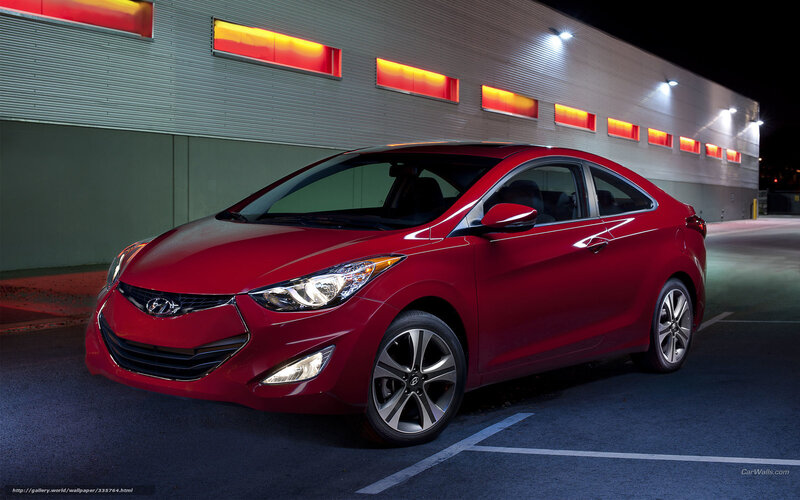 Red Hyundai Elantra — Dramatic