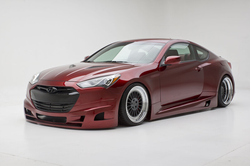 Red Hyundai Genesis Coupe — Maroon