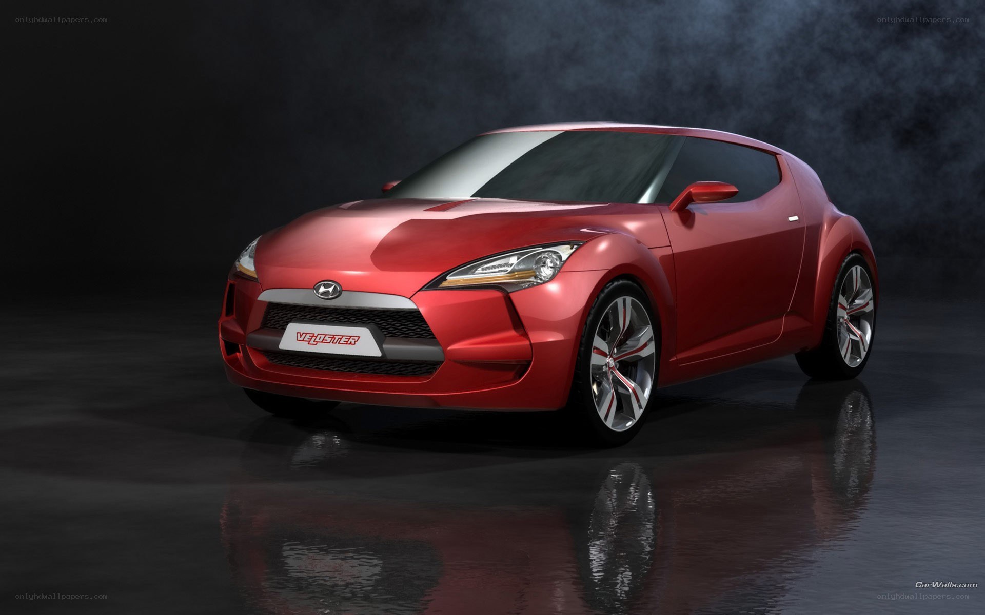 Red Hyundai Veloster Concept