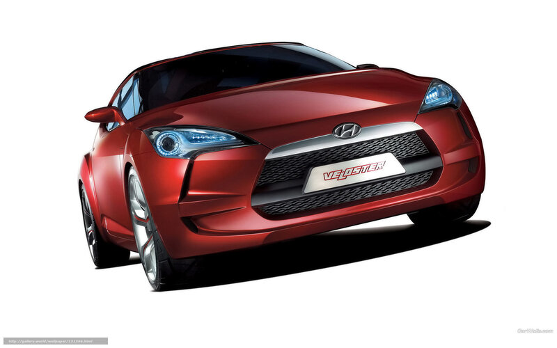 Red Hyundai Veloster — Dramatic