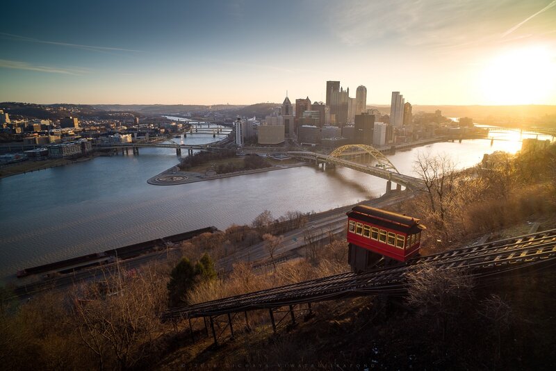 Red Incline Railway Car