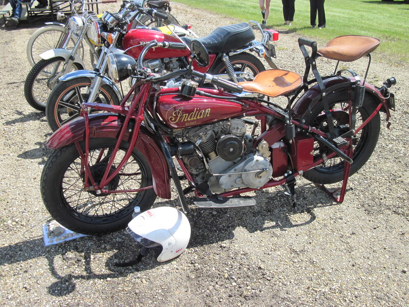 Red Indian Scout Motorcycle