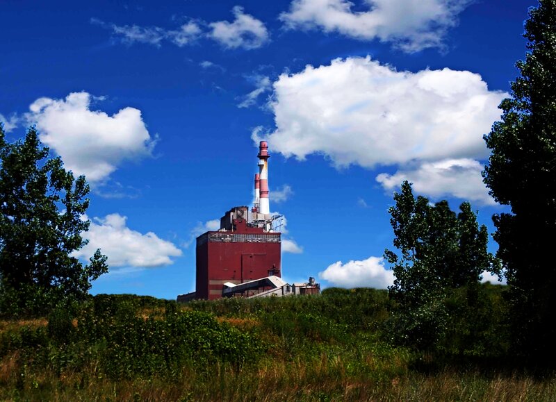 Red Industrial Building