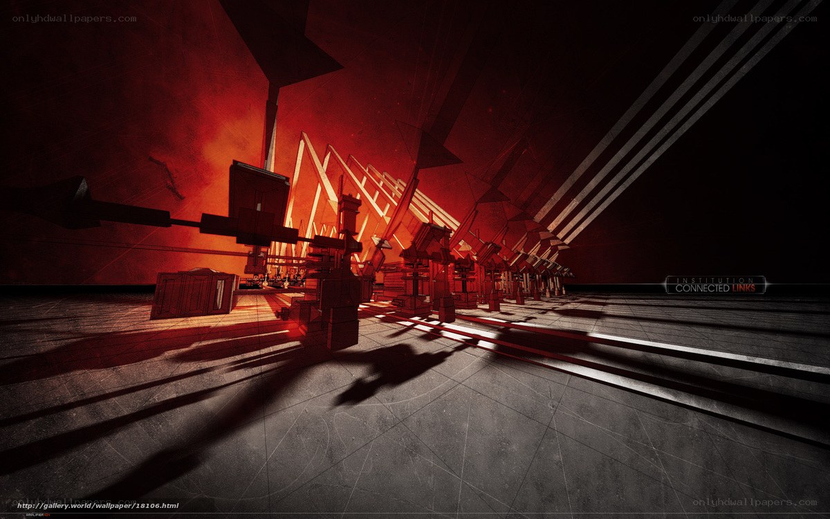red industrial corridor