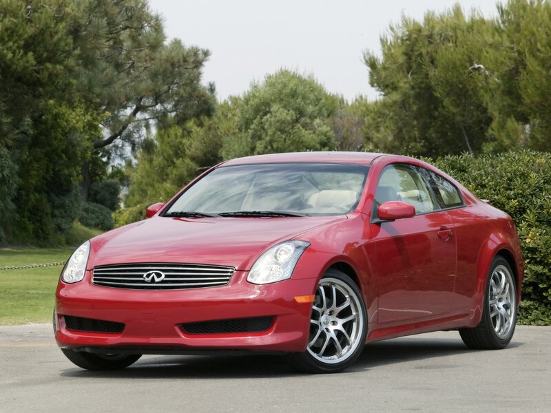 Red Infiniti G35 Coupe — Calm, Afternoon, Photograph