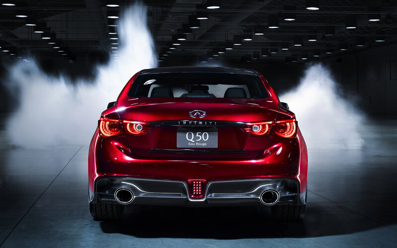 Red Infiniti Q50 Car