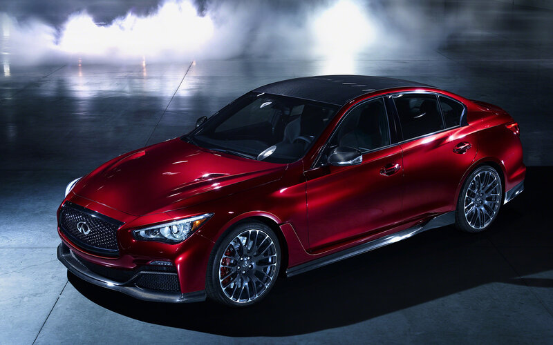 Red Infiniti Sedan
