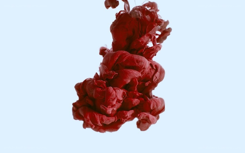 red ink cloud in water