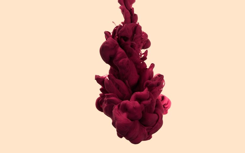 Red Ink Cloud in Water — Calm