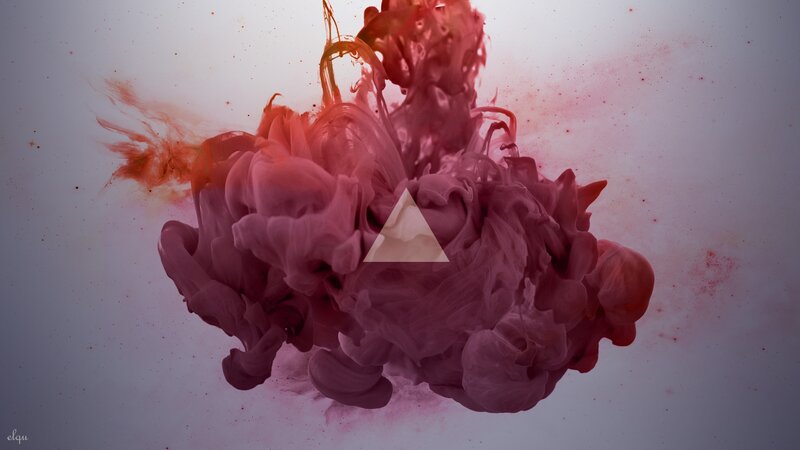 Red Ink Cloud in Water — Dramatic