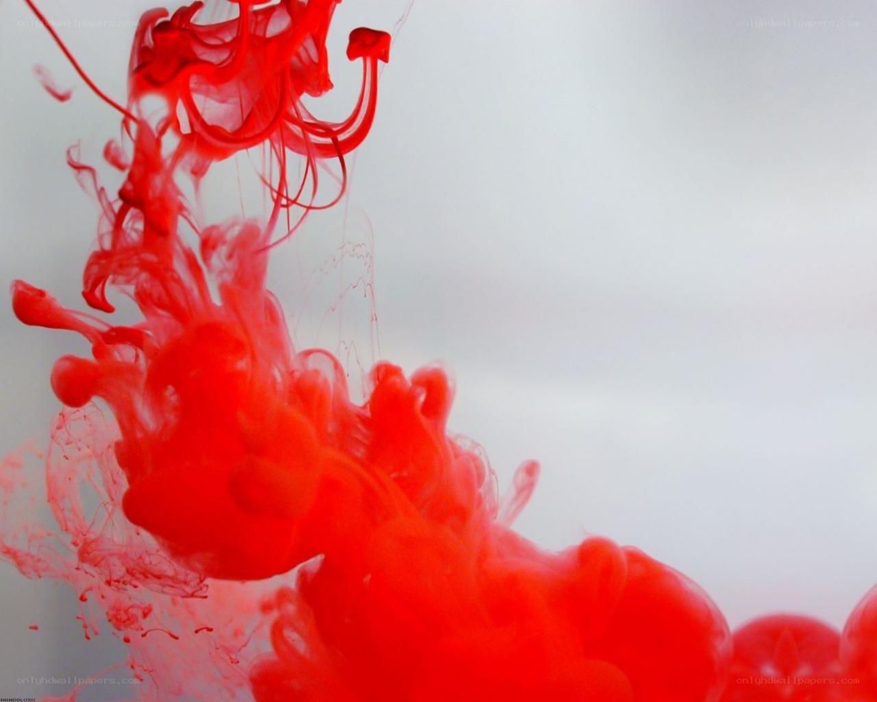 Red ink in water