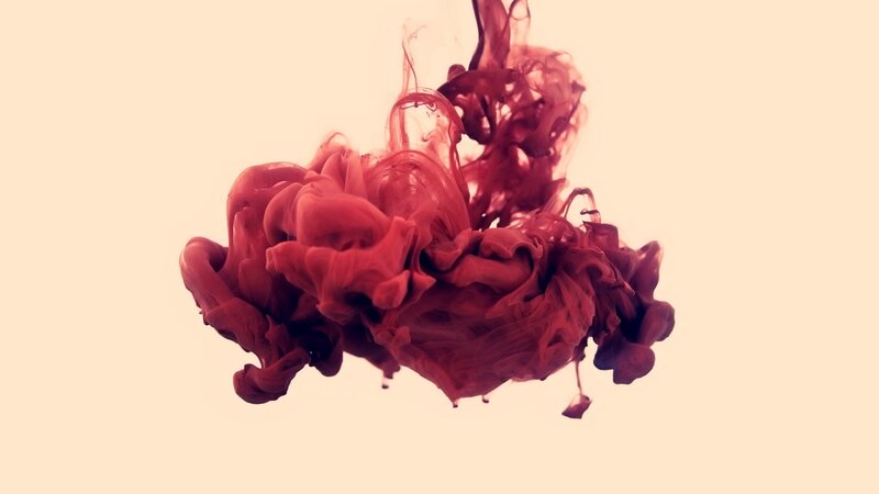 Red Ink in Water — Calm, Abstract
