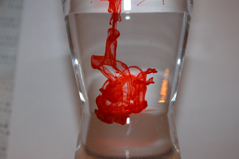Red Ink in Water — Calm