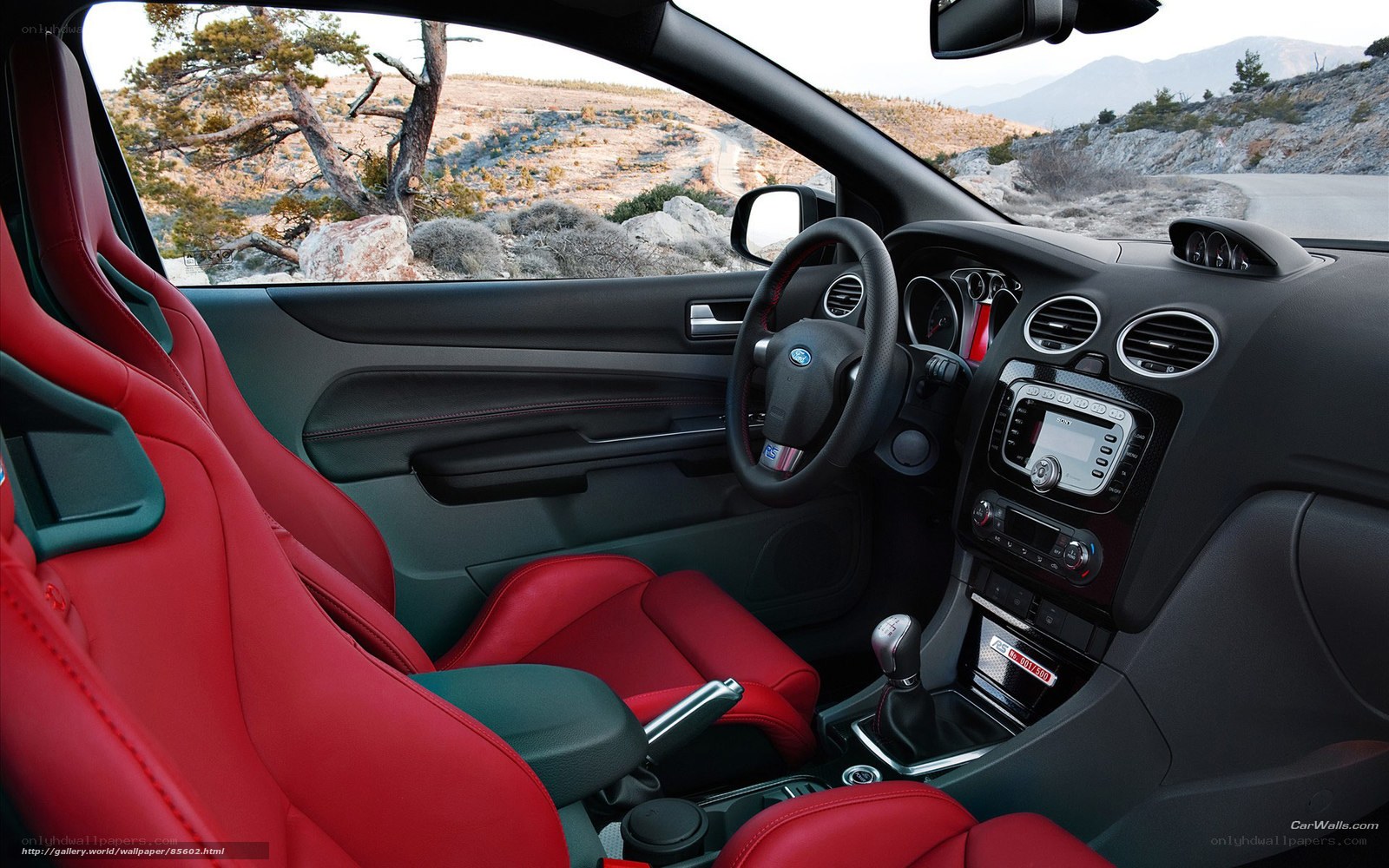 red interior of a car