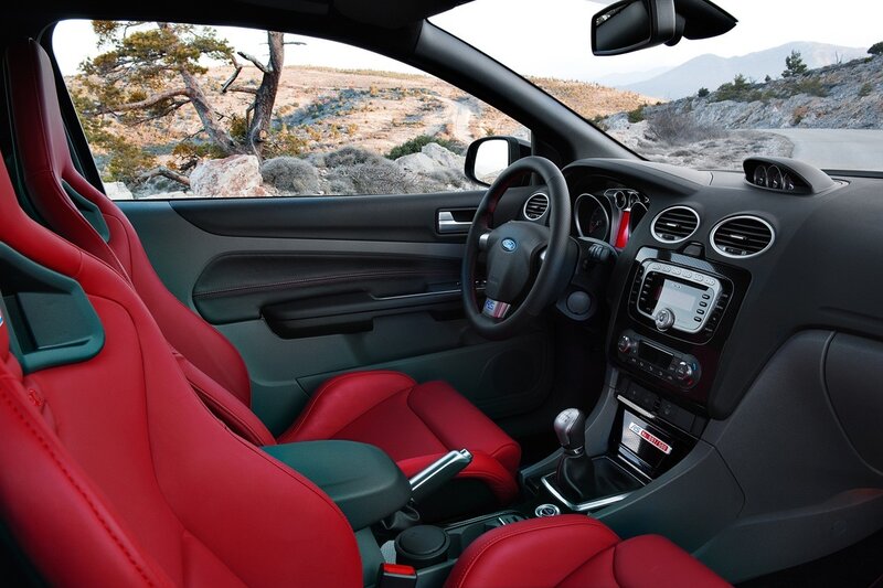 Red interior of a sports car