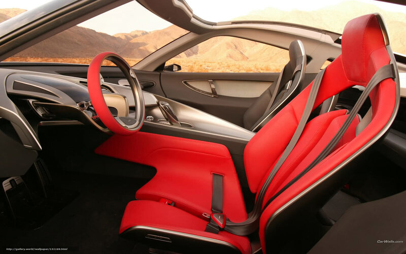 Red interior of sports car