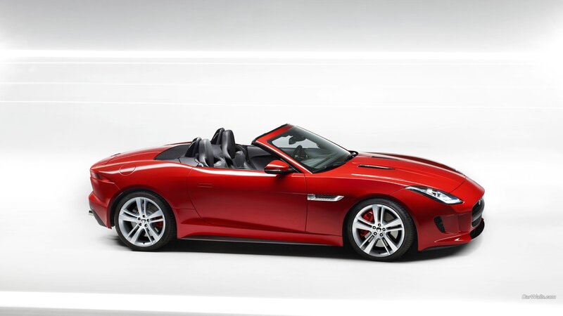 Red Jaguar Convertible — Clean, Modern