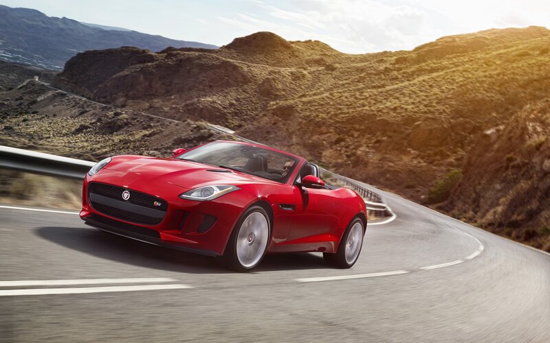 Red Jaguar Convertible — Dynamic
