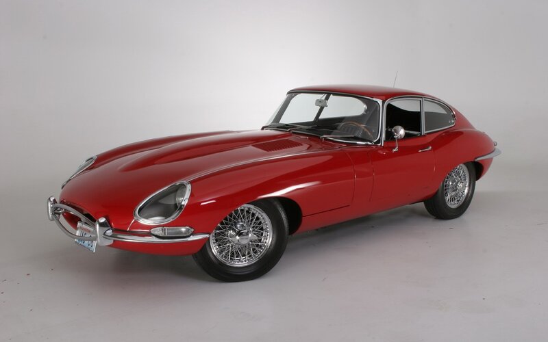 Red Jaguar E-type Car — Neutral, Photograph