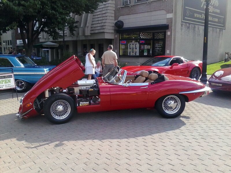 Red Jaguar E-type Convertible — Outdoor