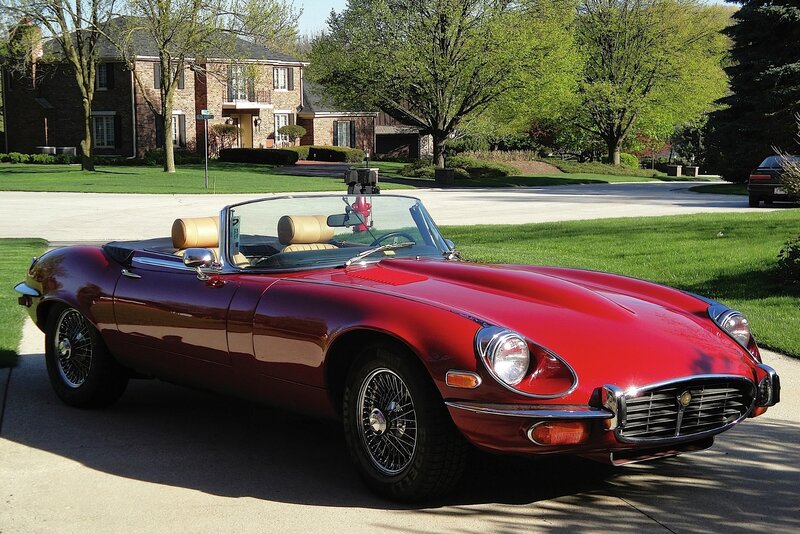 Red Jaguar E-type Convertible — Serene