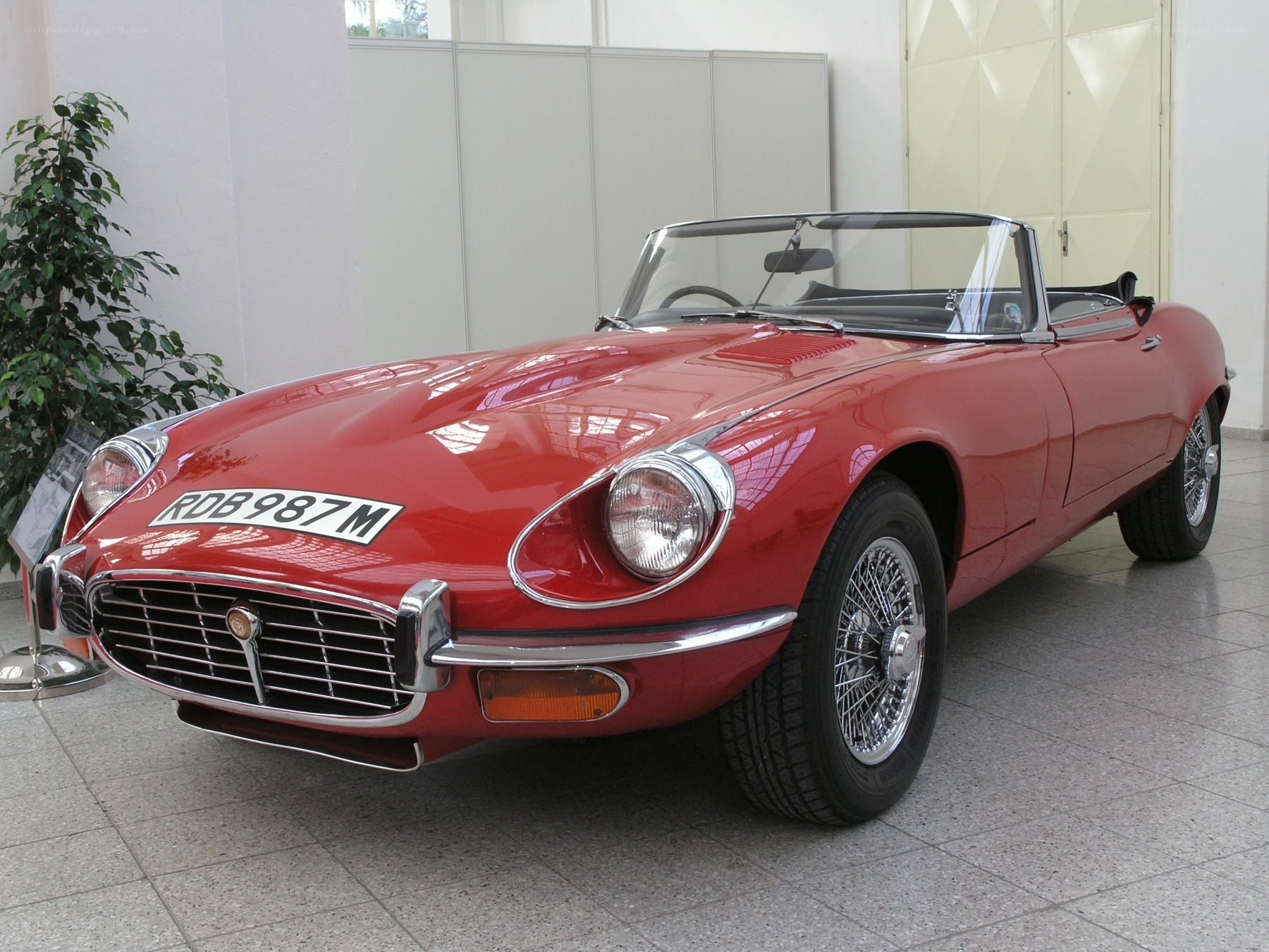 Red Jaguar E-Type Convertible