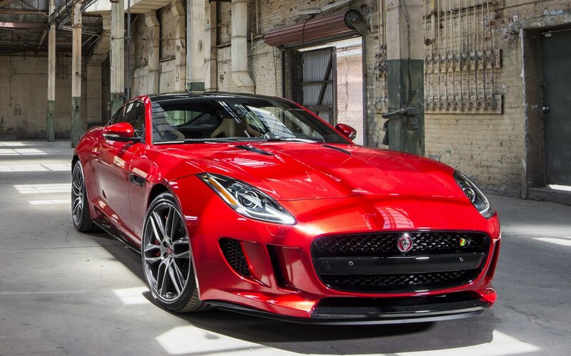 Red Jaguar F-type Car — Dramatic
