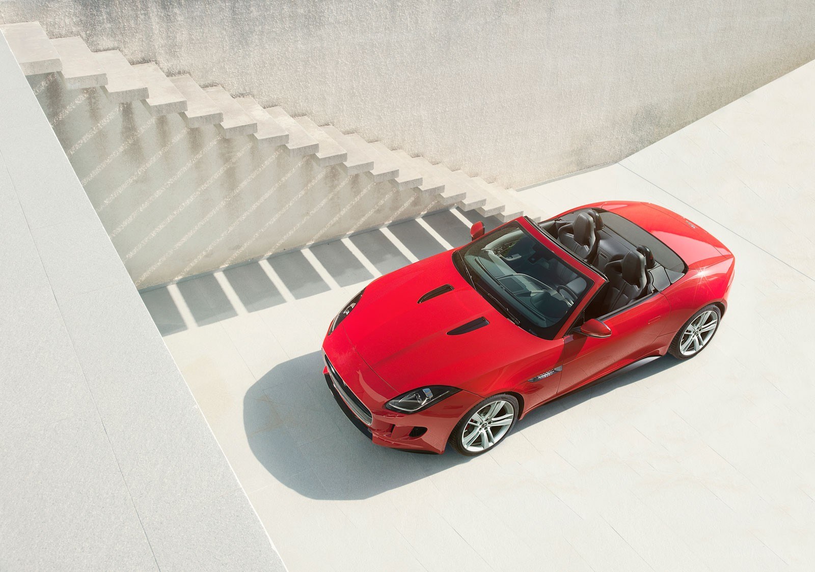 Red Jaguar F-Type convertible