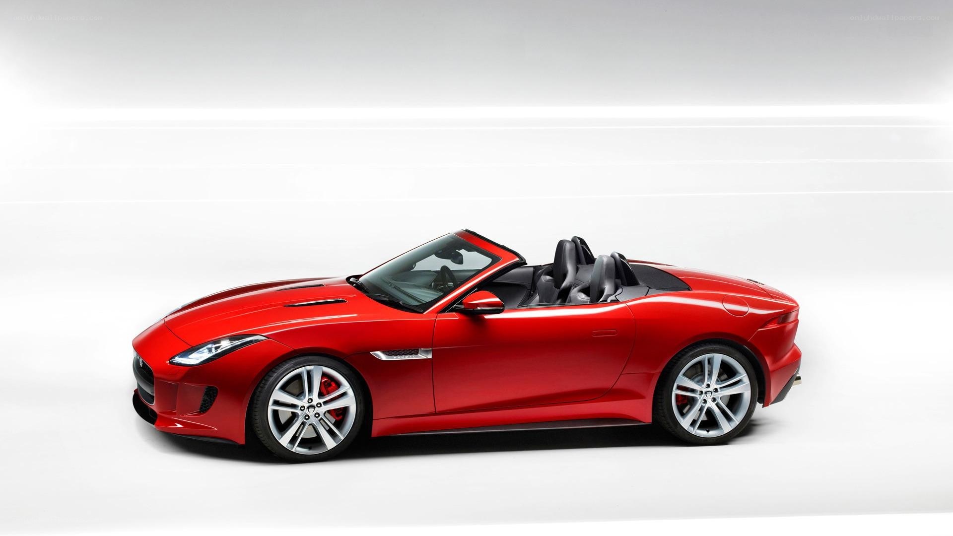 red jaguar f-type convertible