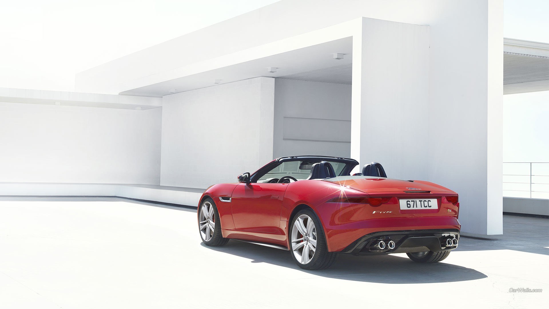 Red Jaguar F-Type convertible