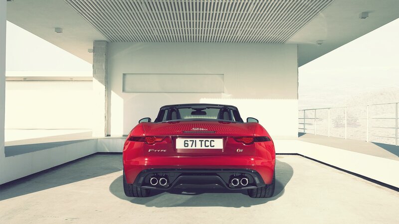 Red Jaguar F-Type convertible